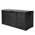 290L Outdoor Storage Box Bench Seat Toy Tool Shed Chest Rust Free -  All Black
